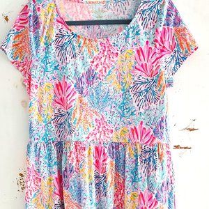 NWOT Lilly Pulitzer Geanna Dress, Large, in Splashdance Print
